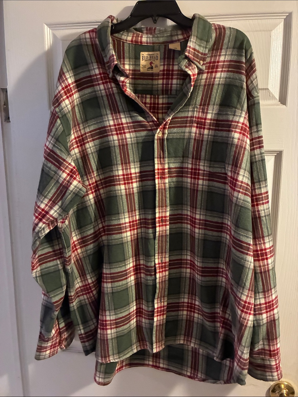 RedHead Green & Red Plaid Flannel Button-Down Shirt